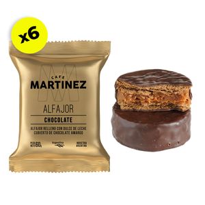 Caja alfajores chocolate negro x6