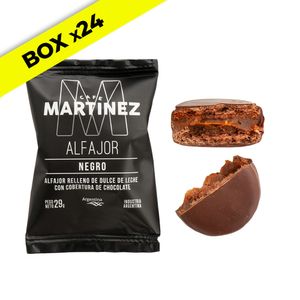 Box mini alfajores chocolate negro x24