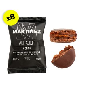 Mini alfajores chocolate negro x8