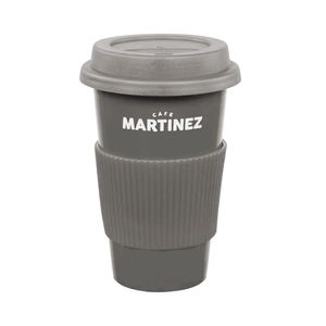 Vaso Térmico Gris Café Martínez Reutilizable 350cc