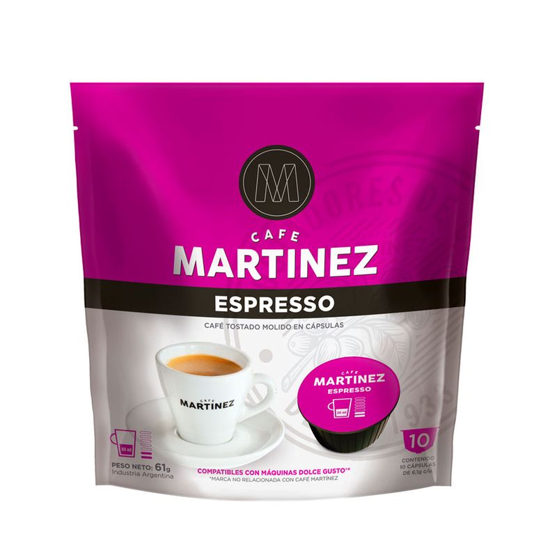 Cápsulas ESPRESSO compatibles con Dolce Gusto - Café Martínez