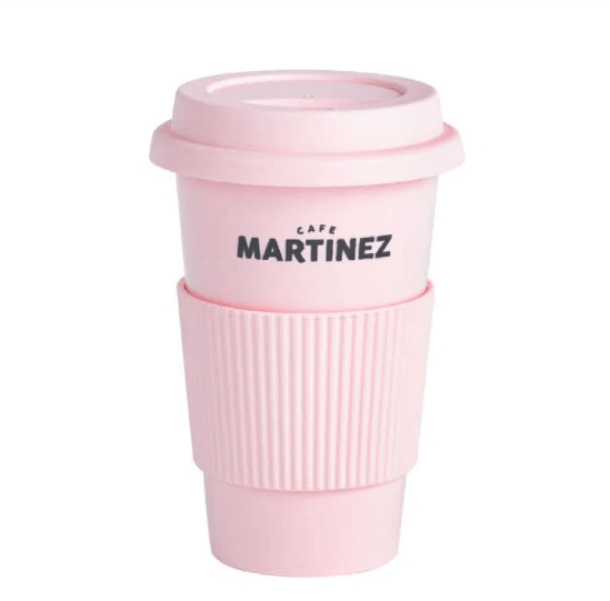 Termo Tipo Vaso De Cafe O Bebidas Calientes Y Frías 510 Ml Rosa