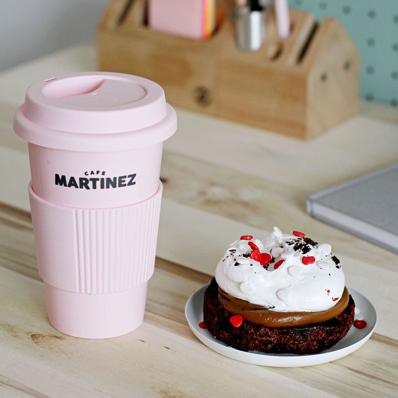 Vaso Térmico Café Martínez ROSA Reutilizable 350cc - Café Martínez