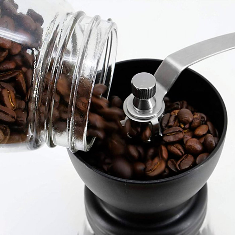 Matlán Molinillo Manual de Café con Ajustes interiores en Aluminio | Molino  Café en Grano con Diseño Clásico | Moledor de Café a Mano para Espresso 