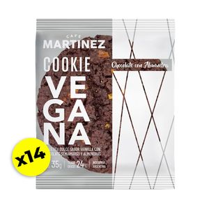 Cookie Vegana de chocolate con almendras x 14