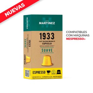 Cápsulas 1933 Suave Espresso x10u compatibles con máquinas NESPRESSO® *