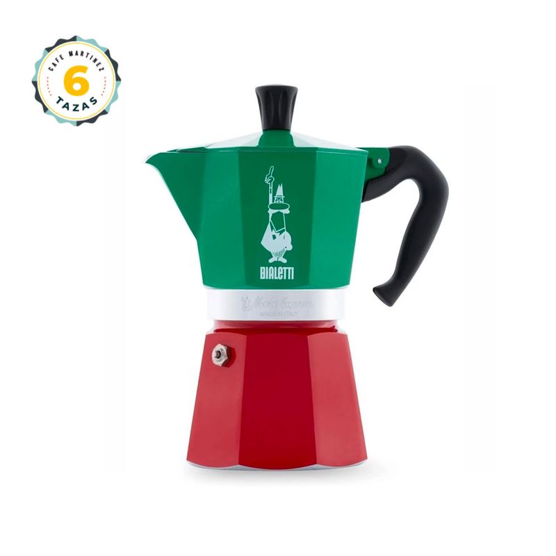 Cafetera Bialetti Moka inducción 6 Tazas roja, La Colonial de Ultramar