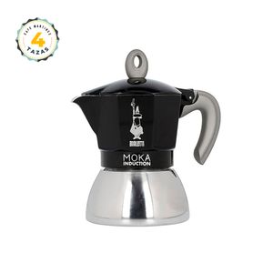 Cafetera Moka Italiana Bialetti Induction Negra 4 Tazas