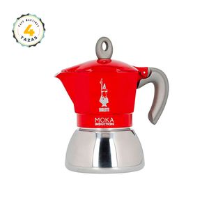 Cafetera Moka Italiana Bialetti Induction Roja 4 Tazas