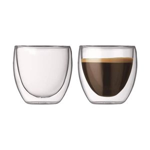Set x 2 vasos doble vidrio 75 ml