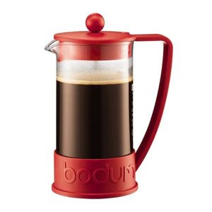 Cafetera Prensa Francesa Bodum Brasil Roja 3 poc