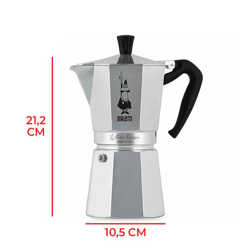 Cafetera Bialetti Moka Express, 9 tazas, aluminio - Inffusions Europe S.L.