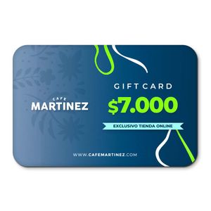 GIFT CARD CAFÉ MARTÍNEZ $7.000
