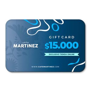 GIFT CARD CAFÉ MARTÍNEZ $15.000