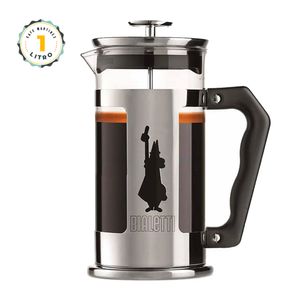 Cafetera Prensa Francesa Bialetti Preziosa Negra 1L