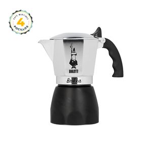 Cafetera Acero Inoxidable Moka Italiana Brikka 4 Pocillos