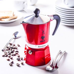 Cafetera Moka Italiana Rainbow ROJA Bialetti 6 Pocillos