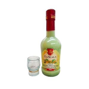 Licor La Scala sabor Pistacho x250ml con vasito de Regalo