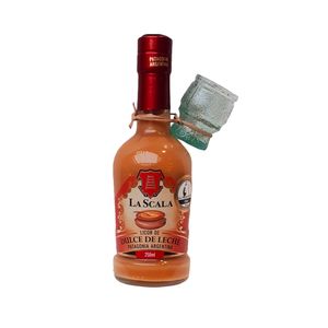 Licor La Scala sabor Dulce de Leche x250ml con vasito de Regalo