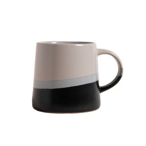 Mug Cónico Gris y Negro 513 ml