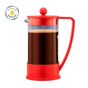 Cafetera Prensa Francesa Bodum Brazil Roja 8 pocillos