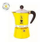 Cafetera-Moka-Italiana-Rainbow-AMARILLA-Bialetti-6-Pocillos