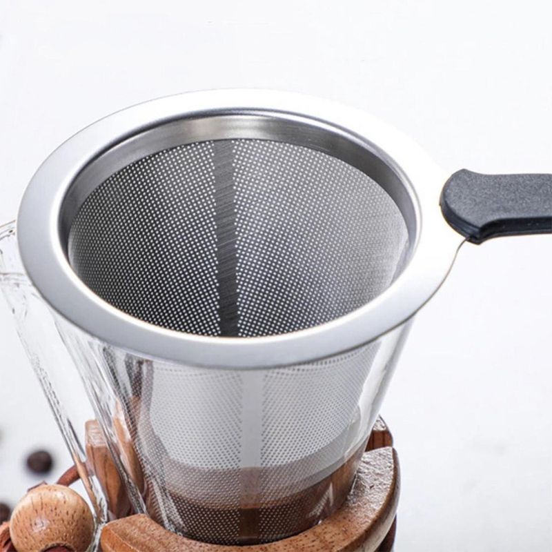 Vierta más de V60 Café de vidrio de borosilicato alto con filtro de acero  inoxidable Cafetera de pote - China Cafetera de vidrio y cafetera precio