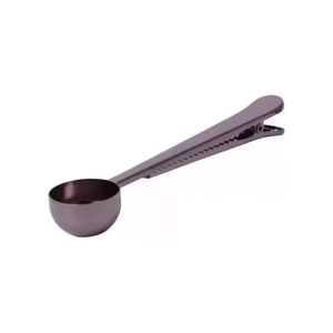 Cuchara Medidora con Clip para Café en Color Negro