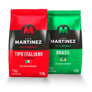 Combo Café Molido Brasil y Tipo Italiano 500gr x2 packs