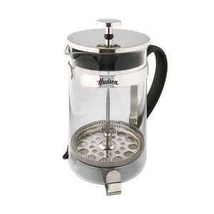 Cafetera de Vidrio Hudson de Acero Inoxidable con Embolo Tipo Prensa Francesa 600 ml