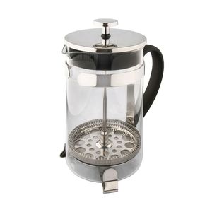 Cafetera de Vidrio Hudson Acero Inoxidable con Embolo Tipo Prensa Francesa 800 ml
